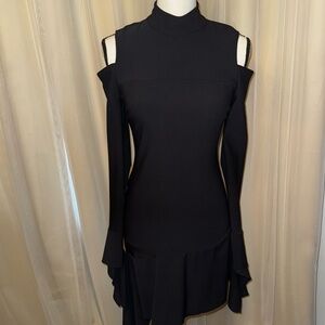 Alexis Black Ruffled Bodycon Dress